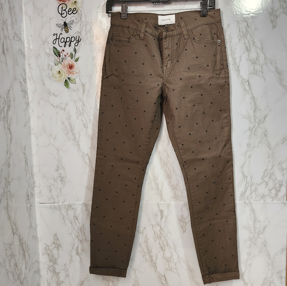 Current/Elliott Green w/ Black Polka-dot Pants sz. 26
